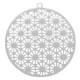 Metalen Bohemian hanger rond Zilver